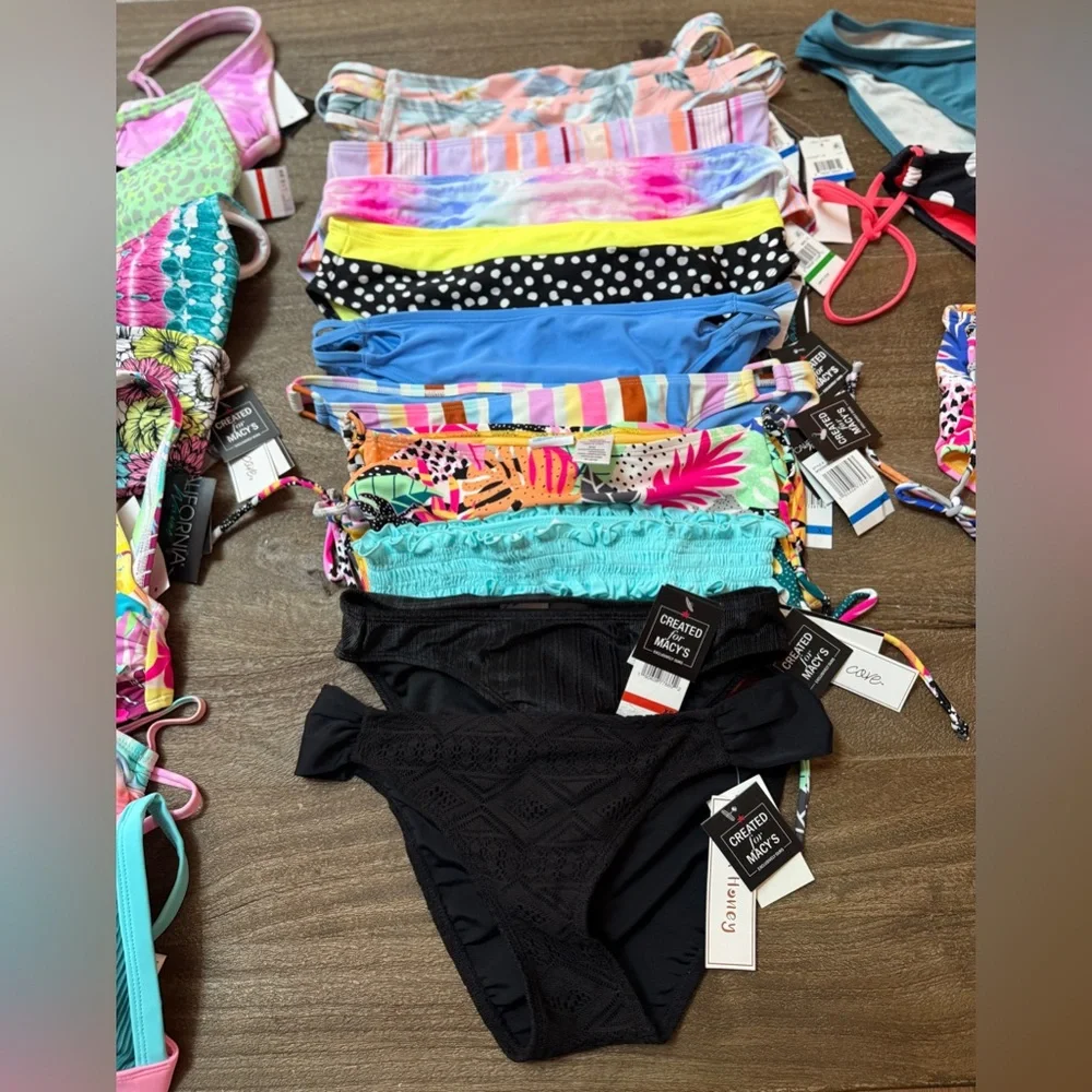 Reseller Box | 21 Pc NWT Macy’s Bikini Tops & Bottoms | $420 Retail Value - Picture 4 of 5